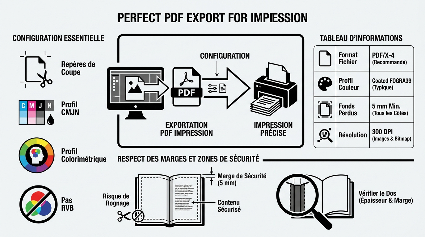 Interface d'exportation Canva pour impression professionnelle CMJN