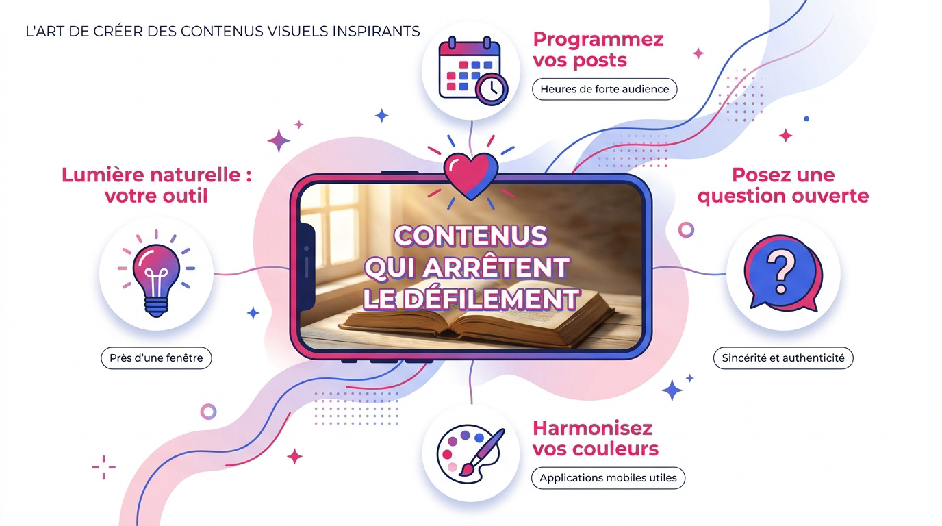Mise en scène esthétique d'un livre avec des accessoires et une lumière douce