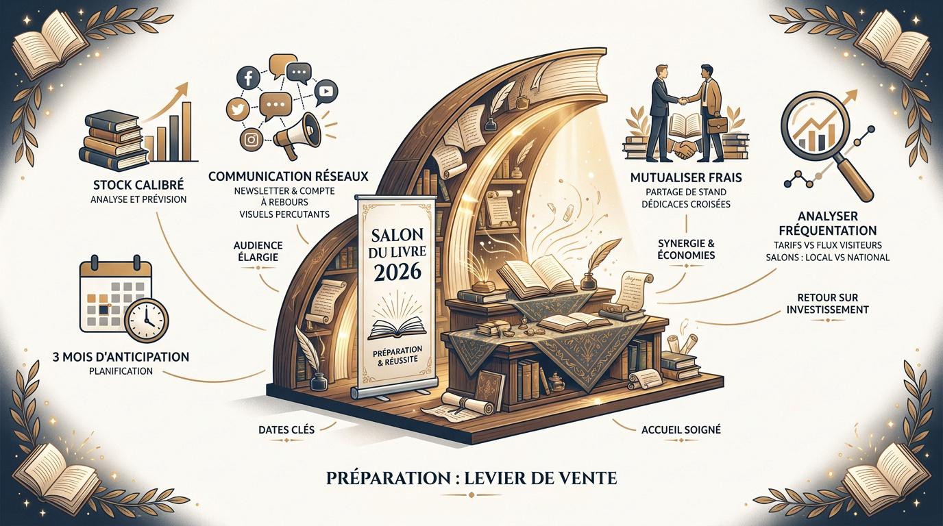 Stratégie de préparation pour réussir son premier salon du livre