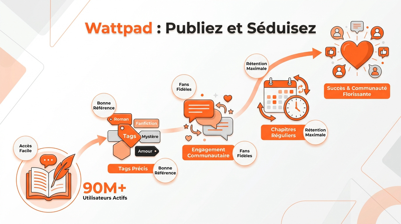 Interface de publication Wattpad pour auteurs